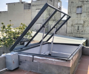 Giếng trời thông minh mái lật – Nha trang 